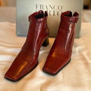 Franco Sarto Red Ankle Boots from Brazil